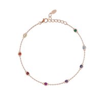 Cavigliera Mabina Donna Rainbow in Argento Zirconia 533376 - 533376